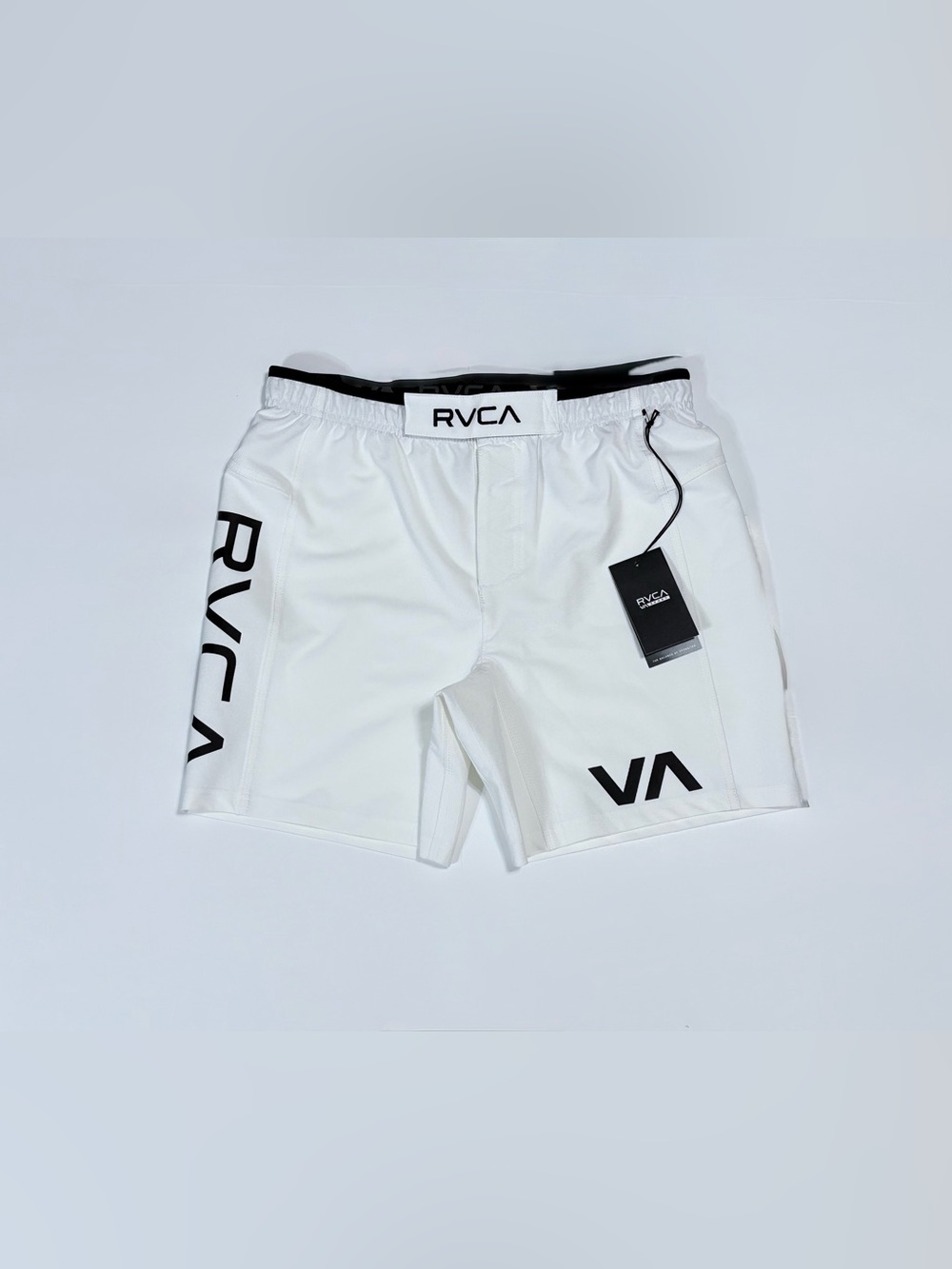 RVCA Men’s White black Grappler Shorts MMA UFC Boxing Jujitsu fighting short